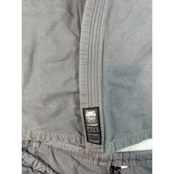 Venum Contender 2.0Brazilian Jiu-Jitsu Gi - Gray Full Pant & Top Set Size A 2.5 - Picture 3 of 11